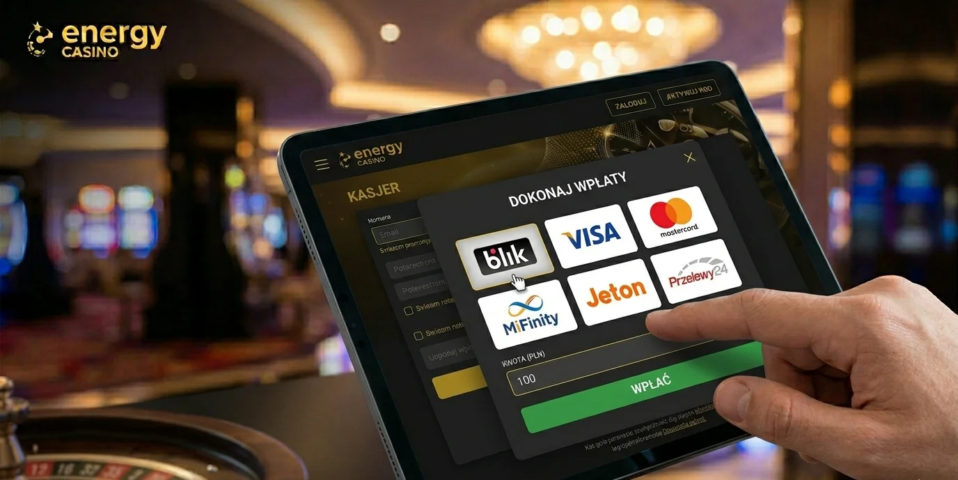 Kasa Energy Casino metody płatności BLIK Visa Mastercard
