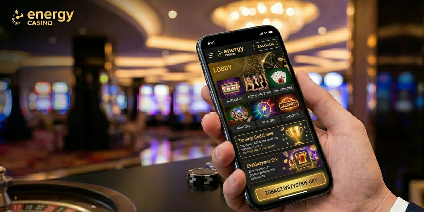 Kategorie gier Energy Casino na urządzeniu mobilnym